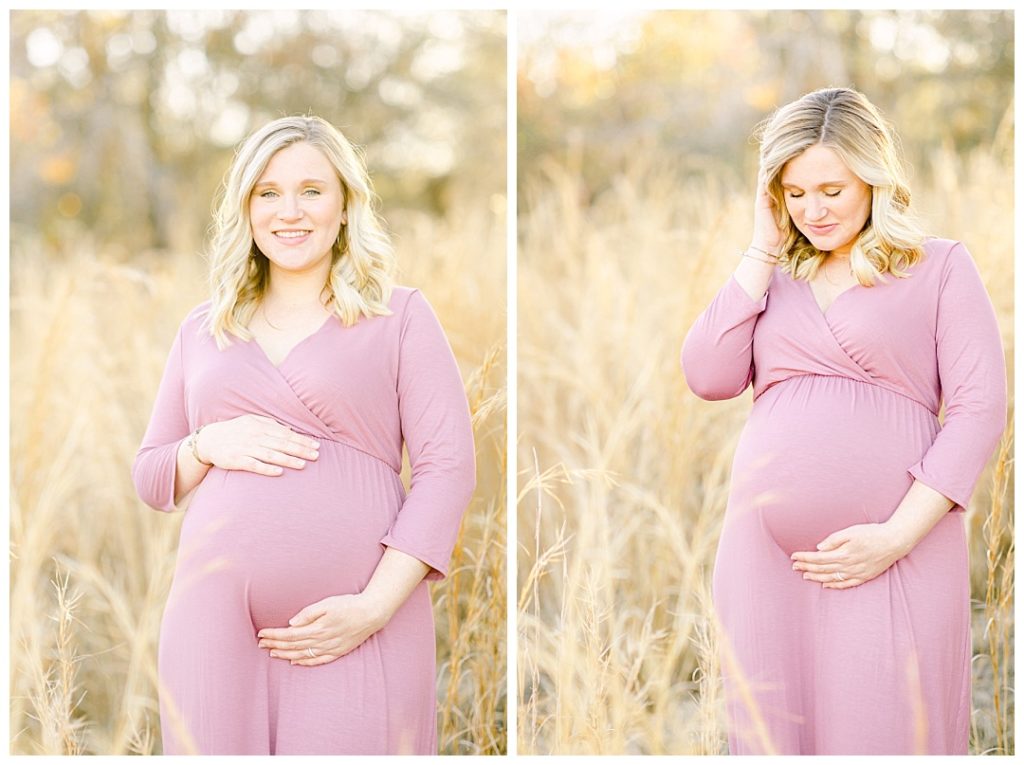 Smiling mama expecting first baby