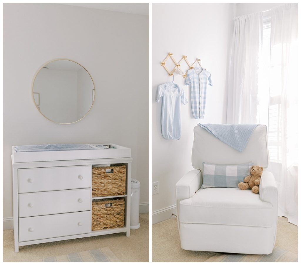 Light and Airy Blue and White Nursery