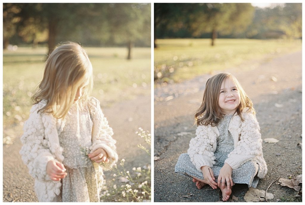 little girl at a birmingham family session