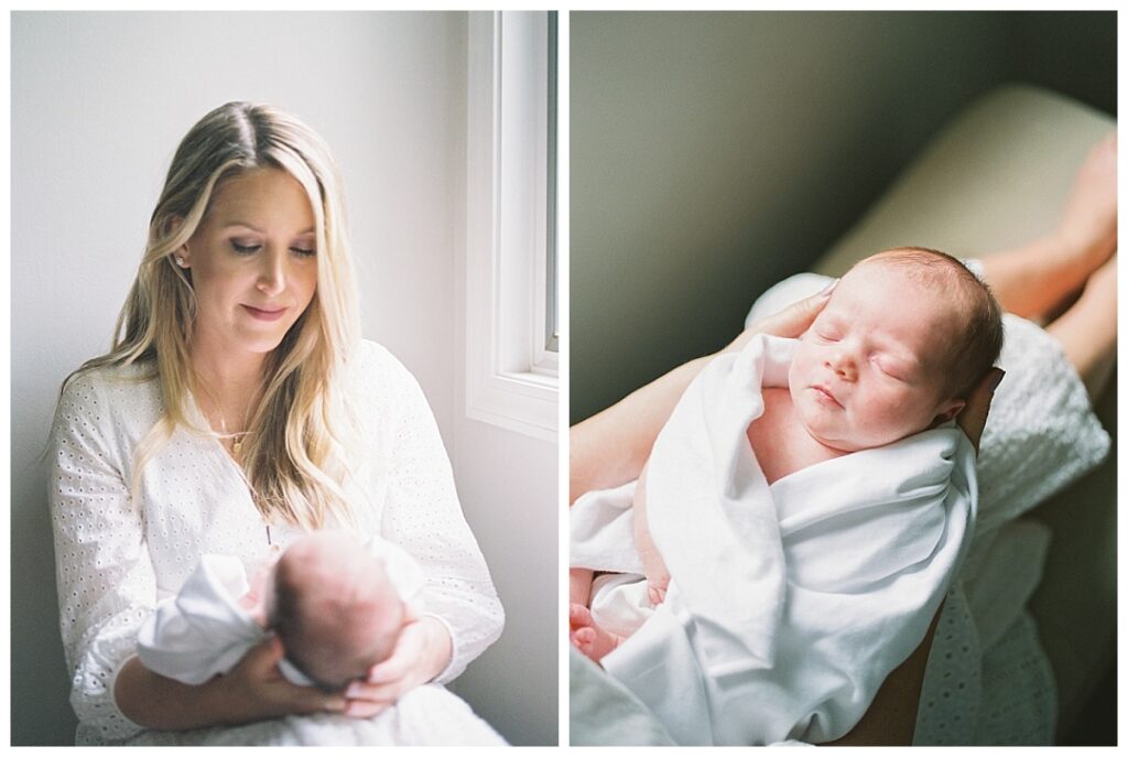 mom and baby at huntsville lifestyle newborn session