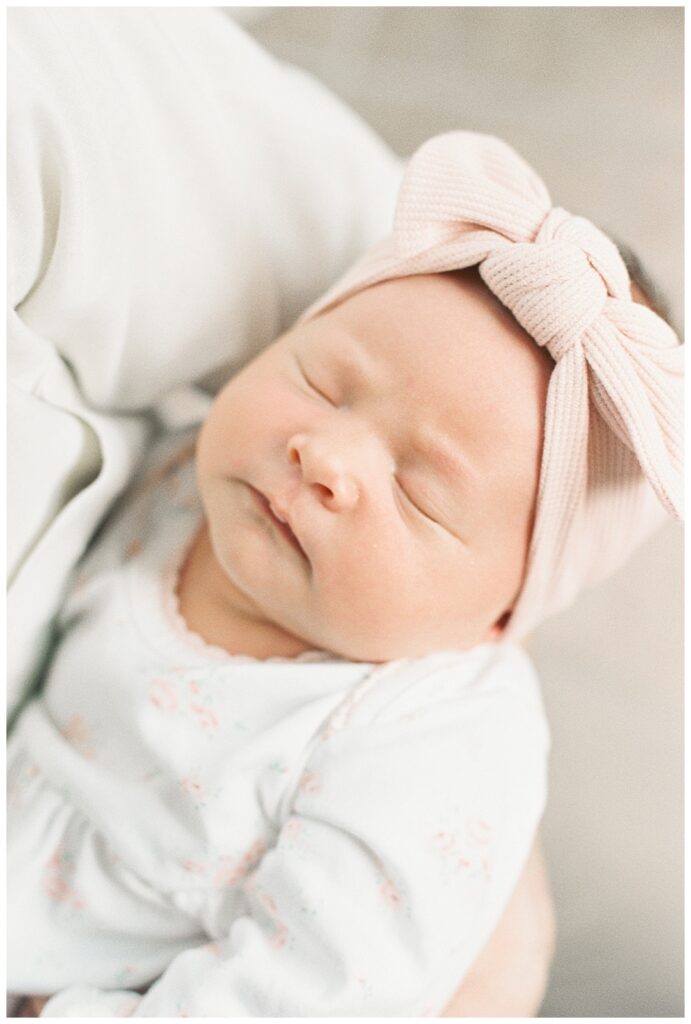 Madison, AL newborn session, close up of baby girl