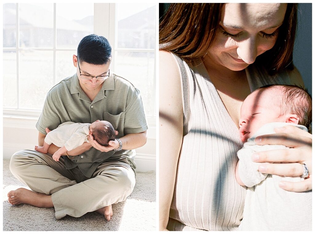 beautiful light for in-home newborn photos in huntsville, al